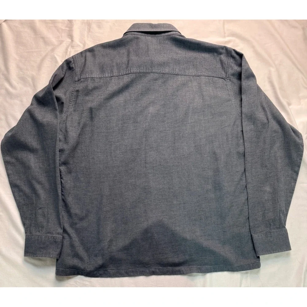 Kuhl Mens XL Charcoal Gray Cotton Tencel Long Sleeve Button Down Shirt Pockets